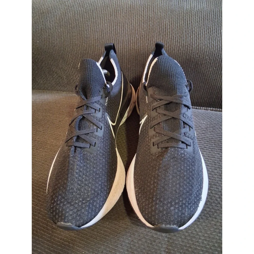 Nike React Infinity‎ Run Flyknit CD4371-002 Men's 11.5 Black Running Shoes